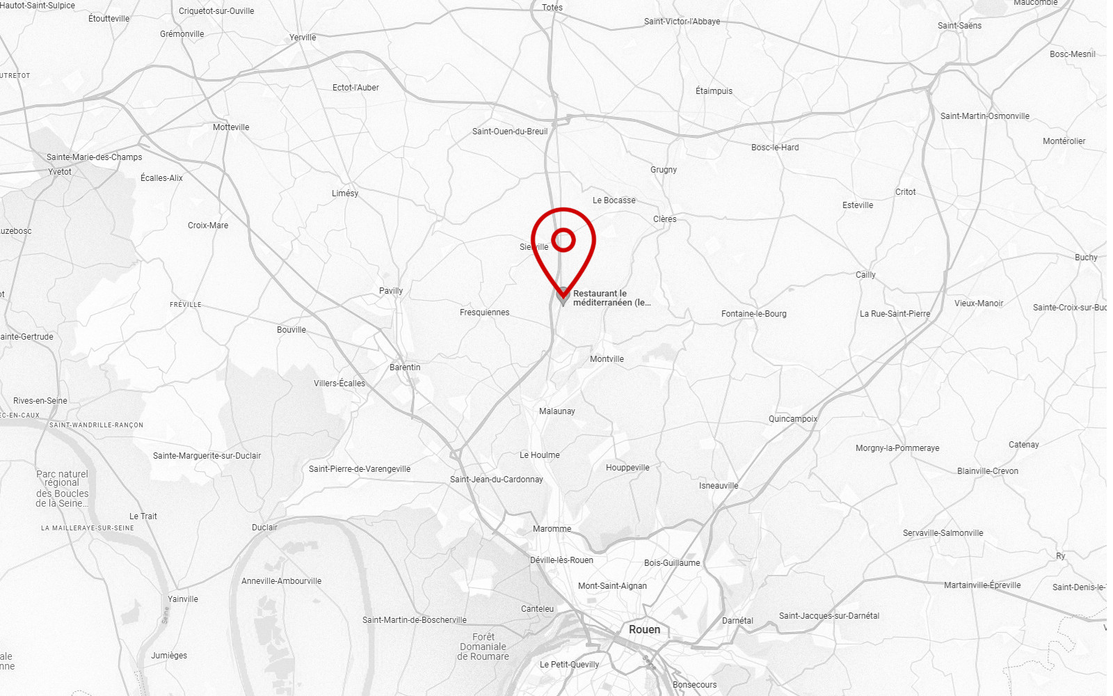 localisation du restaurant sur une carte